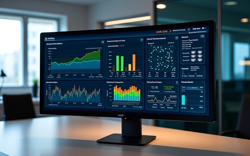 Energy analytics dashboard showing charts and graphs