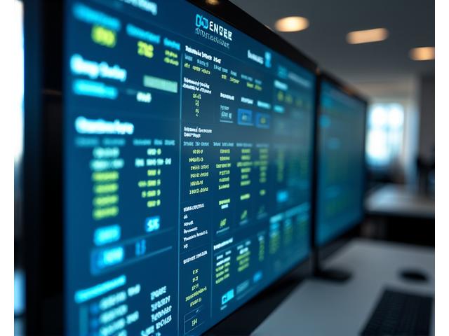 Digital interface displaying complex energy tariff structures and real-time data.